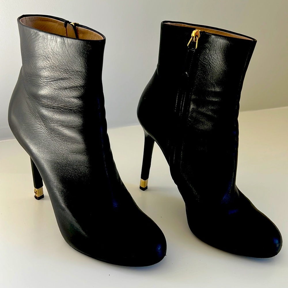 Chanel black booties